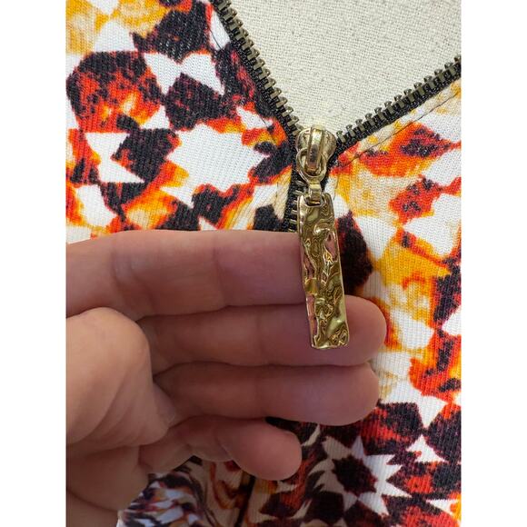 Rafaella Women's XL 3/4 zipper top 3/4 sleeve Fall colors - Picture 4 of 10